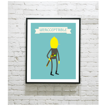 Digital Art Print of Lemongrab from Adventure Time