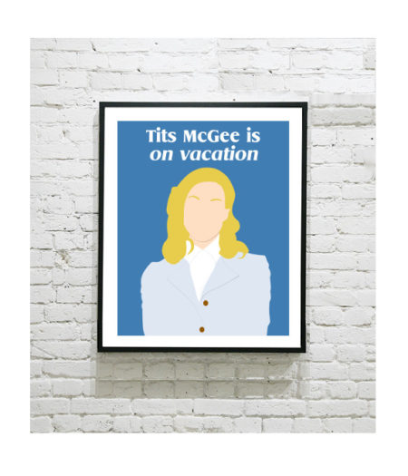 Anchorman Art Print - Veronica Corningstone Tits McGee