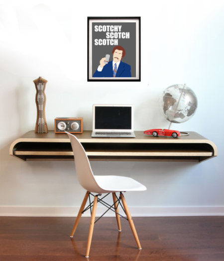 Anchorman Art Print - Ron Burgundy - Anchorman Scotchy Scotch Scotch - Image 3