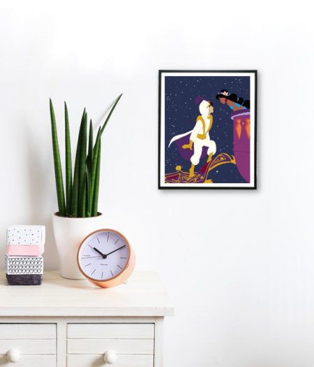 Disney Art Print - Aladdin & Jasmine Kiss - Image 2