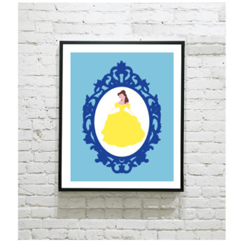 Disney Art Print - Beauty and the Beast - Belle Frame