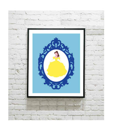 Disney Art Print - Beauty and the Beast - Belle Frame