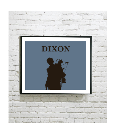The Walking Dead Art Print - Daryl Dixon Silhouette