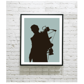The Walking Dead Art Print - Daryl Crossbow Silhouette