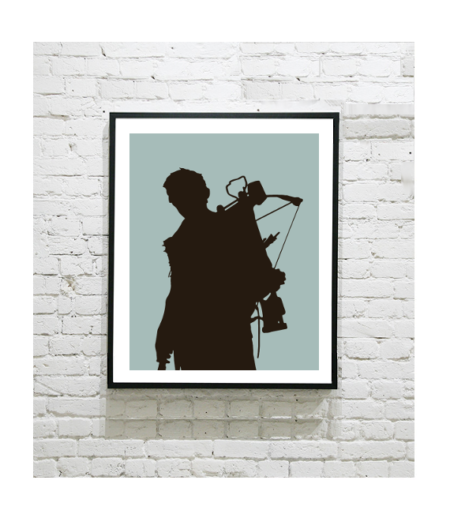 The Walking Dead Art Print - Daryl Crossbow Silhouette