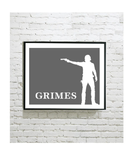 The Walking Dead Art Print - Rick Grimes Silhouette with Name