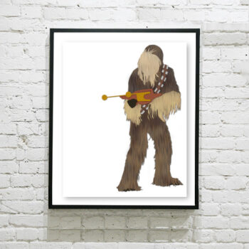 star wars chewbacca digital art print