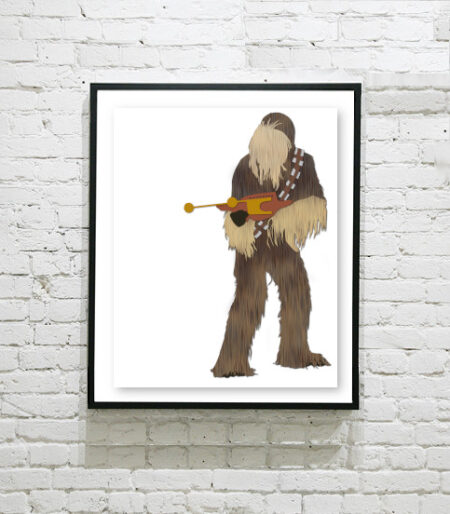 star wars chewbacca digital art print